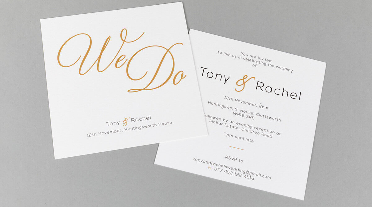 Flat Wedding Invitations